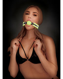 WhipSmart Glow in the Dark Deluxe Silicone Ball Gag Green
