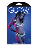 Glow Night Vision Glow in the Dark Bralette & Cage Panty S/M