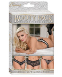 Booty Packs Crossdye Lace Panty Pack of 3 - Black