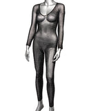 Radiance Crotchless Full Body Suit Black O/S