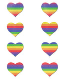 Pastease Mini Rainbow Heart - Pack of 8 O/S