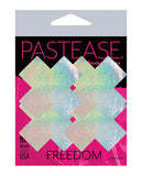 Pastease Holographic Plus X - Silver O/S Pack of 2 Pair