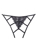 Adore Luv Web Strappy Open Front Panty Black O/S