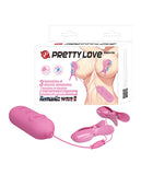 Pretty Love Romantic Wave II Estim & Vibrating Nipple Clip - Pink