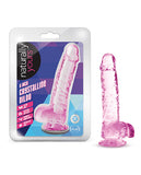 Blush Naturally Yours 6" Crystalline Dildo - Rose