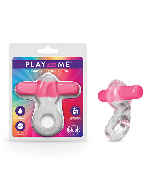 Blush Play with Me Delight Vibrating C Ring - Pink