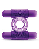 Blush Play With Me Double Play Dual Vibrating Cockring - Purple