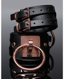 Pleasure Collection Adjustable Handcuffs - Black/Rose Gold
