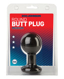 Round Butt Plug - Medium Black