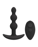 A Play Shaker Rechargeable Silicone Anal Plug w/Remote - Black
