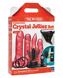 Vac-U-Lock Vibrating Crystal Jellies Set w/Wireless Remote - Pink