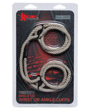 Kink Hogtie Bind & Tie Wrist or Ankle Hemp Cuffs - 6 mm - Assorted Colors