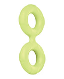 Forto F-81 47mm Double Ring Liquid Silicone Cock Ring - Glow in the Dark