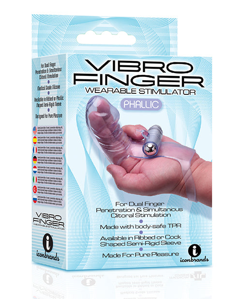 The 9's Vibrofinger Phallic Finger Massager - Purple