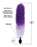 Foxy Fox Tail Silicone Butt Plug - Purple Gradient