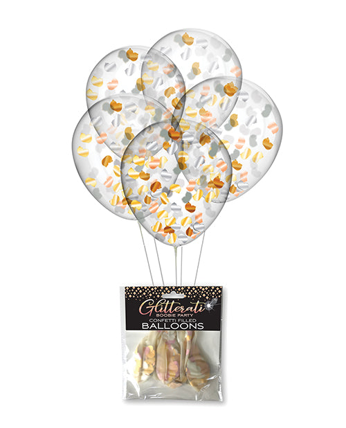 Glitterati Boobie Party Confetti Balloons - Pack of 5