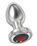 Ass-Sation Remote Vibrating Metal Plug - Silver