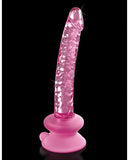 Icicles No. 86 Hand Blown Glass Massager w/Suction Cup - Pink