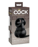 King Cock Elite The Crown Jewels Weighted Swinging Balls - Black
