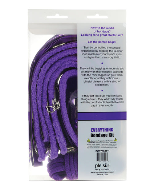 Plesur Everything Bondage 12 Piece Kit - Purple