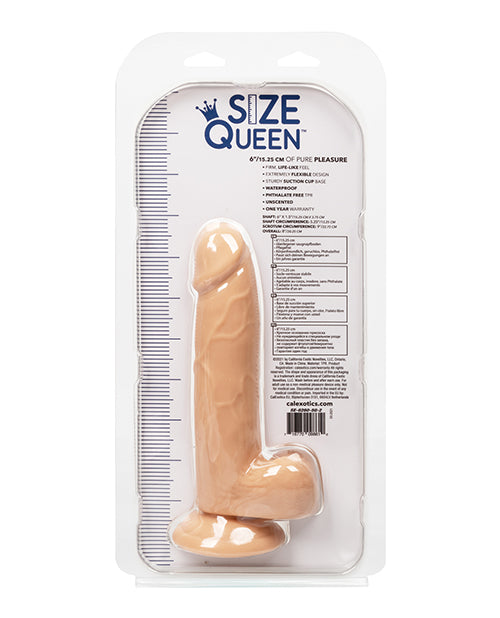 Size Queen 6" Dildo - Ivory