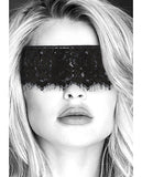 Shots Ouch Black & White Lace Mask w/Elastic Straps - Black