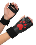 Shots Ouch Puppy Play Paw Cut-Out Gloves - Red