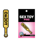 Wood Rocket Sex Toy Daddy Paddle Pin - Gold