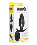 Thump it Kinetic Thumping 7x Swirled Anal Plug - Black