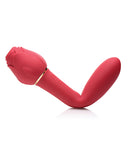 Inmi Bloomgasm Sweet Heart Rose 5X Suction Rose & 10X Vibrator - Red