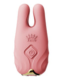 Zalo Nave Vibrating Nipple Clamps - Coral Pink
